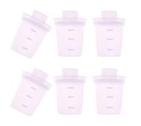 Juego de 6 cajas dispensadoras de talco para bebé, fáciles de limpiar, recipientes portátiles con diseño de tapa hermética segura, 60 ml, dispensador infantil apto para viajes