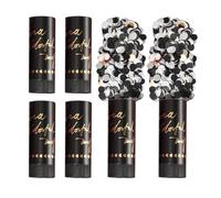 Juego de 6 cañones de confeti biodegradables para fiestas, Navidad, bodas y otras festividades