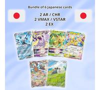 Juego de 6 cartas ultrararas japonesas - 2 VSTAR/VMAX + 2 Art Rare + 2 EX - auténticas y sin dobles
