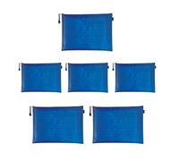 Juego de 6 carteras resistentes al agua con cremalleras, bolsa de dinero Oxford, organizador de documentos, carpeta, escuela, oficina, organizador de documentos