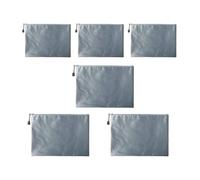Juego de 6 carteras resistentes al agua con cremalleras, bolsa de dinero Oxford, organizador de documentos, carpeta, escuela, oficina, organizador de documentos