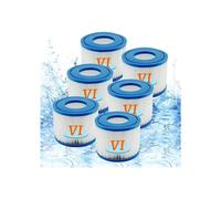 Juego de 6 cartuchos de filtro para piscina, tipo VI, 80 x 104 mm, filtros de repuesto duraderos para agua limpia.