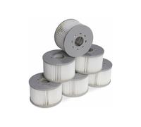 Juego de 6 cartuchos de filtro para spa inflable, 106 mm de diámetro, 100 % reciclables, filtros de repuesto duraderos.