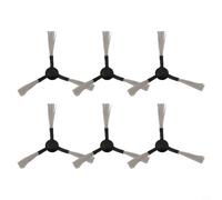 Juego de 6 cepillos laterales de esquina para Tefal para X-plorer Serie 130 AI Robot - Herramientas de limpieza de bordes de alta eficiencia Piezas de repuesto Eliminación de polvo Negro