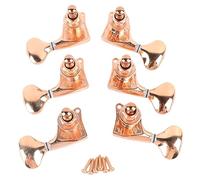 Juego de 6 clavijas de afinación para guitarra, clavijas de afinación para guitarra eléctrica con relación de engranajes de 1:18, diseño totalmente cerrado a prueba de polvo, mango (Bronce Púrpura)