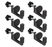 Juego de 6 clips de aleación de aluminio para muebles de patio, abrazaderas de mimbre ajustables para asegurar sofás seccionales y muebles de jardín al aire libre, color negro con