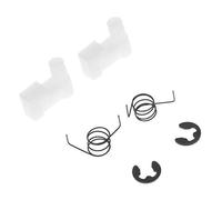 Juego de 6 clips de resorte de trinquete de arranque para motosierra 4500/5200/5800 con cable, anular amortiguador, tubo de aceite, tornillo sinfín, filterarburador, reparación, afilador de arranque