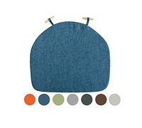 Juego de 6 Cojines for Silla de Cocina de 40 x 40, Lavables, for Comedor, con Funda Desmontable.(Blue,2 Pack)
