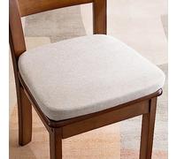 Juego de 6 cojines para sillas de comedor, almohadillas para sillas de cocina en forma de U, almohadillas antideslizantes para sillas de comedor, paquete de 6 con lazos largos, funda de algodón