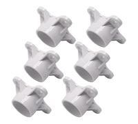 Juego de 6 conectores de brida de PVC resistentes, accesorios de brida de PVC para asegurar bases de mesa y sistemas de almacenamiento de manualidades, accesorios de tubería resistentes a los rayos UV