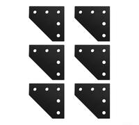 Juego de 6 conectores de esquina de aleación de aluminio con diseño de 5 agujeros para juntas en T y juntas en L para proyectos de impresión 3D y robótica (L)