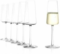 Stölzle Lausitz Copas de champán Power 240 ml flûtes de cristal para Prosecco y Cava Set de 6