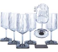Juego de 6 copas de vino de plástico magnéticos 200 ml silwy®