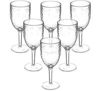 Juego de 6 copas de vino poliestireno WellHome.