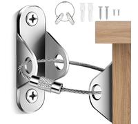 Juego de 6 correas antipuntas para muebles, kit de anclajes de pared de muebles de seguridad para pruebas de bebé y protección de mascotas, antidesprendimiento, estantería segura, gabinete, aparador