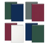 Juego de 6 cuadernos de encuadernación de doble bobina, 70 hojas, cuadernos cuadriculados para tomar notas, bocetos, diario, mapa mental, notas de reuniones profesionales