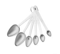 Juego de 6 cucharas medidoras de acero inoxidable grabadas para hornear