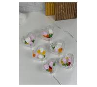 Juego de 6 cuencos para salsas - De cristal o bambú - Mini cuencos para ketchup, mayonesa, salsas, aderezos, mermelada, miel, mantequilla, aperitivos, frutos secos, entrantes y postres - Cuencos