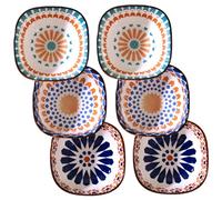 Juego de 6 cuencos pequeños para salsas de cerámica, cuencos de 200 ml, cuencos para salsas apilables, apilables, para salsas de soja, para ketchup, especias, nueces de oliva (ohquímicas)