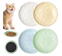 Juego de 6 cuencos planos para gatos en diseño moderno, para prevenir el estrés de los bigotes, para comida y agua, para gatos y animales pequeños