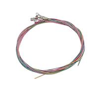 Juego de 6 cuerdas coloridas para guitarra acústica, juego de cuerdas para guitarra folk para tocar mejor y fácil reemplazo