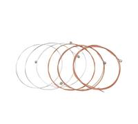 Juego de 6 cuerdas de repuesto para guitarra folclórica de acero inoxidable con núcleo de acero inoxidable para guitarras folclóricas