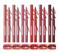 Juego de 6 delineadores de labios mate de terciopelo, kit de maquillaje cremoso, suave, pigmentado e impermeable de larga duración para una definición precisa y un color de cobertura total (07-12)