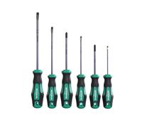 Juego de 6 destornilladores con mango ergonómico | Planos y PH con imán de WIESEMANN 1893 | 80454