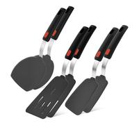 Juego de 6 espátulas de silicona, utensilios de cocina, utensilios de cocina, espátula de goma, resistente, resistente al calor, flexible, sin BPA