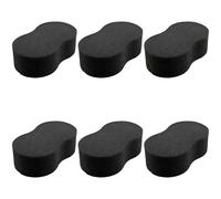 Juego de 6 esponjas de aseo de caballos, esponjas de baño negras con agarre suave y cómodo, para la suciedad y el sudor después de montar, 5.1 x 2.8 x 1.6 pulgadas, 13 x 7 x 4 cm