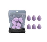 Juego de 6 esponjas pequeñas de maquillaje moradas para base, polvo, corrector, iluminador y sombra de ojos, esponjas y mezcladores de maquillaje