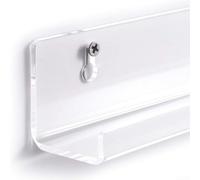 Juego de 6 estantes acrílicos transparentes para discos de vinilo y coleccionables, con un diseño resistente y fácil montaje en pared para mostrar colecciones de música