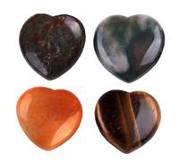 Juego de 6 estilos de piedras de corazón de cristal, surtido de piedras preciosas pulidas en forma de corazón para regalos, decoración del hogar, exhibición de escritorio, recuerdos de fiesta y