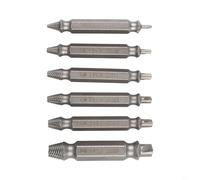 Juego de 6 extractores de tornillos de doble cabeza para una eliminación eficiente de tornillos dañados y pernos oxidados
