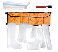 Juego de 6 férulas neumáticas portátiles de primeros auxilios, férula inflable de plástico de PVC con bomba manual, inmovilización de fracturas óseas para mano/muñeca/codo/pie/tobillo/pierna