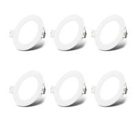 Juego de 6 focos empotrables LED 230V focos empotrables LED planos blanco neutro