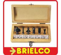 FRESAS JUEGO ESTUCHE MADERA CON 6 UDS HERRAMIENTAS MECANIZADO VASTAGO 8MM BD3104