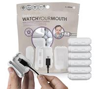 Juego de 6 fundas de cargador USB a prueba de bebés, carcasa resistente a los niños para cables de carga USB estándar, color blanco