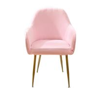 Juego de 6 fundas de terciopelo elástico rosa para sillas de comedor, protectores de sillón suaves, elegantes y duraderos, perfectos para el cambio de imagen de muebles de comedor