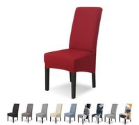 Juego de 6 fundas elásticas para sillas de comedor, lavables, para bodas, banquetes, eventos, se adaptan a la mayoría de sillas, extraíbles y fáciles de limpiar, ideales para el hogar y el hotel