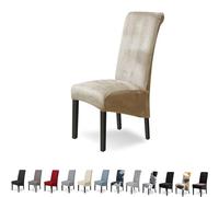 Juego de 6 fundas elásticas para sillas de comedor, lavables, para hotel, comedor, ceremonia, banquete, boda, fiesta (se adapta a la mayoría de sillas)