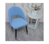 Juego de 6 fundas lavables para sillas de comedor, parte trasera curvada, sin brazos, tela elástica, ideal para decoración del hogar