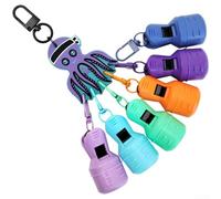 Juego de 6 fundas protectoras para ganchos EGI de pulpo Webfoot con apertura de llave, diseño perforado y mosquetón colgante para un fácil almacenamiento y secado (morado azul)
