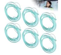 Juego de 6 gafas nasales para dispositivo de oxígeno: cada pieza de 5 metros de tubos de oxígeno resistentes a golpes, gafas nasales suaves y resistentes a las torceduras, cánulas nasales de oxígeno