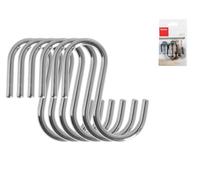 Juego De 6 Ganchos Cromados Modelo LONARDO