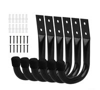 Juego de 6 ganchos de pared resistentes con diseño de metal elegante para soluciones eficientes de organización del hogar