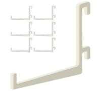 Juego de 6 ganchos para panel perforado Ikea Skadis - Modelo en L recto, 75 mm - Soporte de pared, placa para herramientas y accesorios