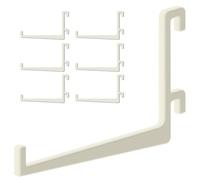 Juego de 6 ganchos para panel perforado Ikea Skadis - Modelo en L recto, 90 mm - Soporte de pared, placa para herramientas y accesorios