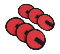 Juego de 6 guantes de pesca con cubiertas de gancho y cubiertas protectoras para señuelos, ideales para lesiones por púas de anzuelo fabricados con material de nailon (rojo)