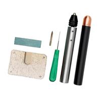 Juego de 6 herramientas de trabajo de piedra para principiantes, acero inoxidable de cobre para artistas, arqueología, tallado, agarre ergonómico, resistente, juego de trabajo para principiantes